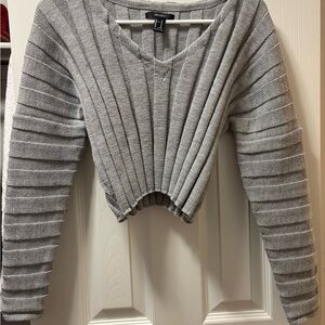 Forever 21 Light Gray Knit Top